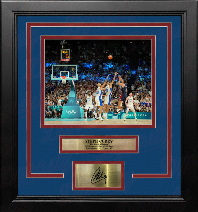 Steph Curry Golden Dagger 8" x 10" Framed Olympics Basketball Photo with Engraved Autograph - for just $79.99! 