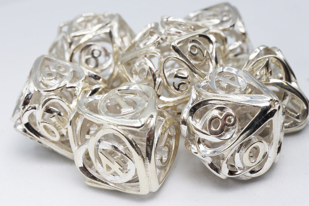 Hollow Hearts: Sterling Silver - Premium RPG Metal Dice Set - for just $274.99! 