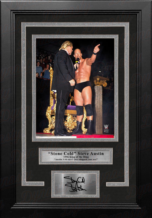 Stone Cold Steve Austin King of the Ring Austin 3:16 Speech 8x10 Framed Photo w/ Engraved Autograph - for just $79.99! 