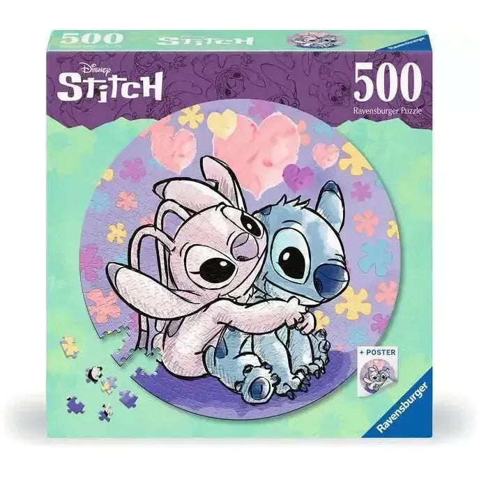 Stitch 500 Piece Round Jigsaw Puzzle Ravensburger - for just $19.99! 