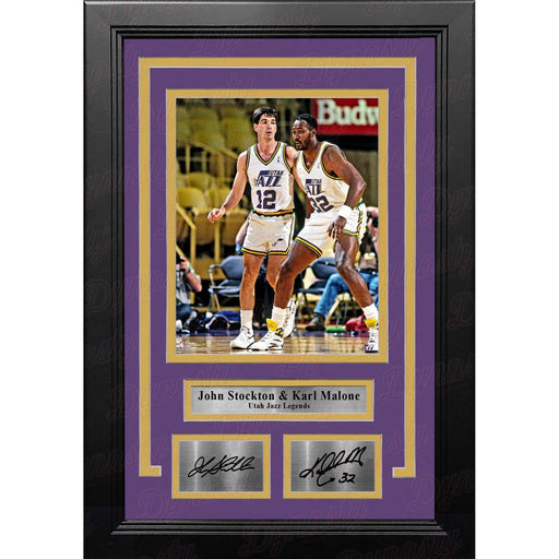 John Stockton & Karl Malone Utah Jazz 8" x 10" Framed Basketball Photo with Engraved Autographs - Premium Engraved Signatures - Just $99.99! Shop now at Retro Gaming of Denver