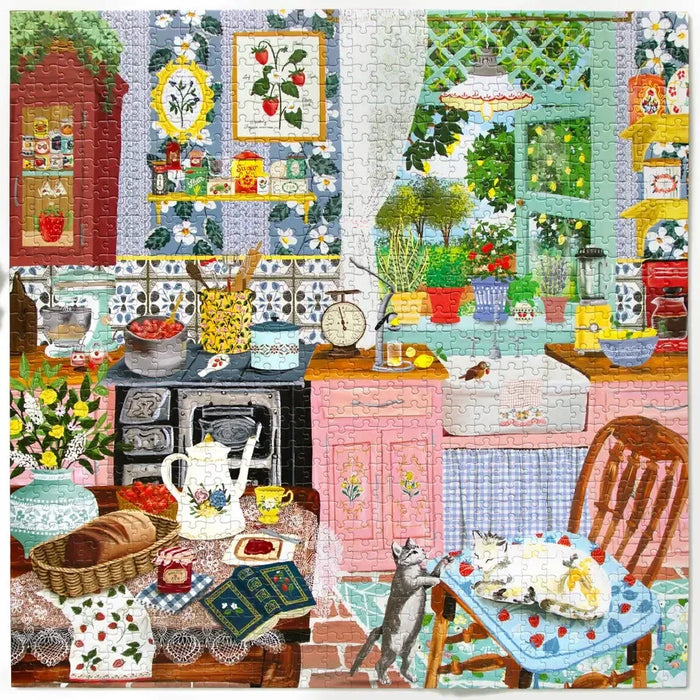Strawberry Kitchen 1000 Piece Jigsaw Puzzle eeBoo - for just $26.99! 