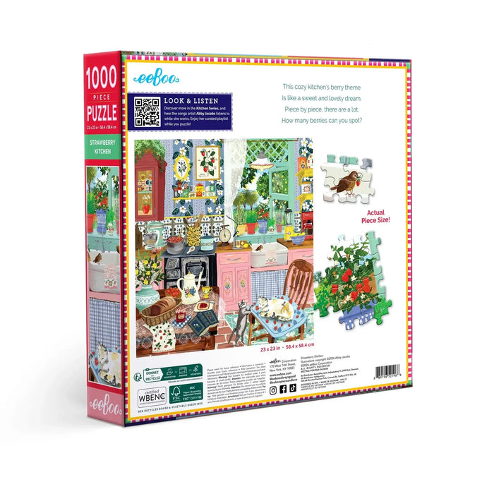 Strawberry Kitchen 1000 Piece Jigsaw Puzzle eeBoo - for just $26.99! 