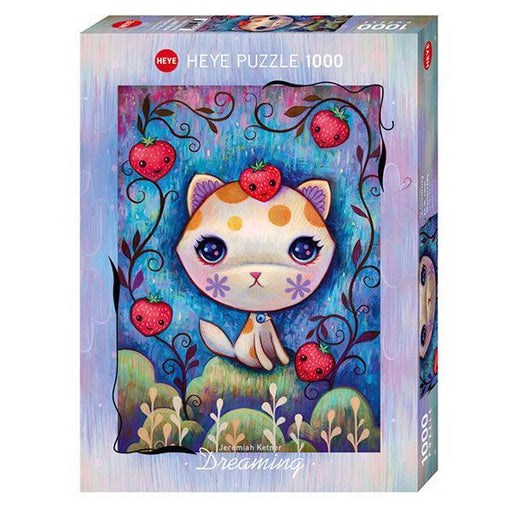 Strawberry Kitty Dreaming 1000 Piece Jigsaw Puzzle Heye - for just $29.99! 
