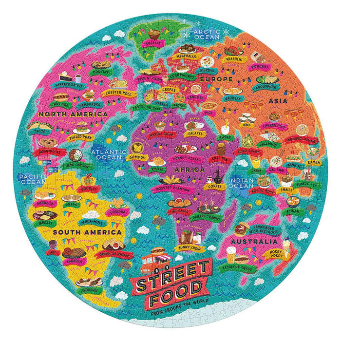 Street Food Lover's 1000 Piece Round Jigsaw Puzzle Ridley - for just $19.99! 