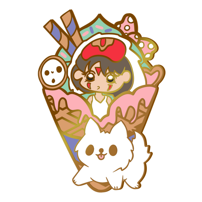 Studio Ghibli: Princess Monoke Ice Cream Enamel Pin - for just $15! 