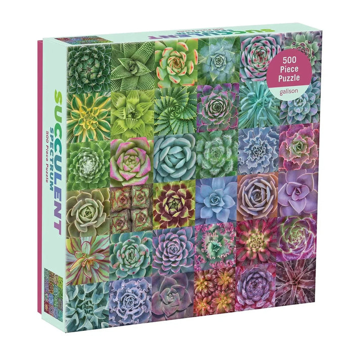 Succulent Spectrum 500 Piece Jigsaw Puzzle Galison - for just $17.99! 