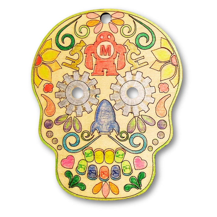 LED Wooden Maker Sugar Skull Kit - for just $7! 