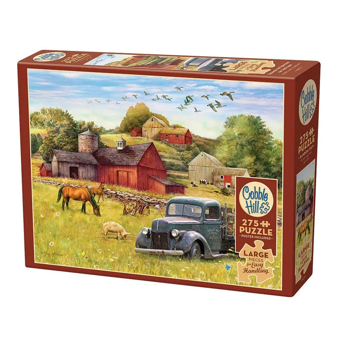Summer Afternoon on the Farm 275 Large Piece Jigsaw Puzzle Cobble Hill - for just $18.99! 
