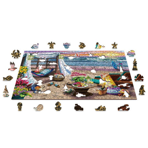 Summertime 505 Piece Wood Jigsaw Puzzle Wooden City - for just $27.99! 