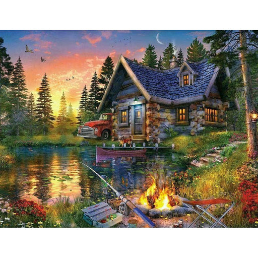Sun Kissed Cabin 500 Piece Jigsaw Puzzle Springbok - for just $17.99! 