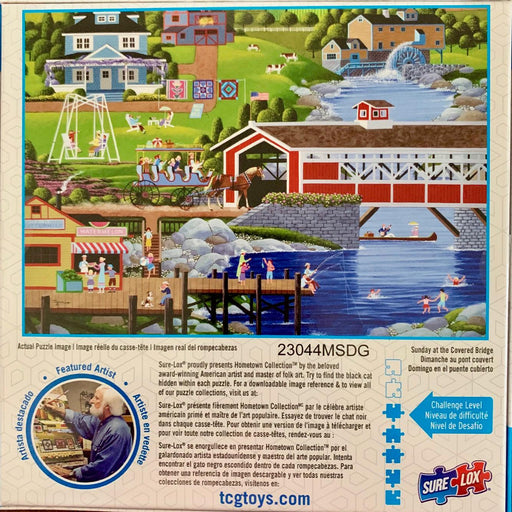 Sunday at the Covered Bridge 1000 Piece Jigsaw Puzzle Sure Lox - for just $14.99! 