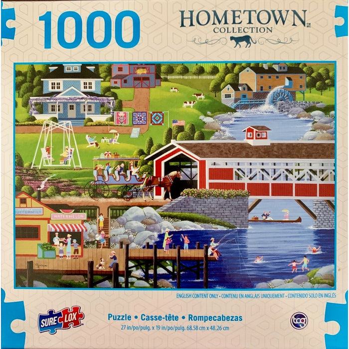 Sunday at the Covered Bridge 1000 Piece Jigsaw Puzzle Sure Lox - for just $14.99! 