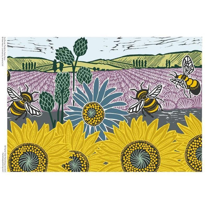 Sunflower Fields by Kate Heiss 1000 Piece Jigsaw Puzzle Flame Tree - for just $19.99! 