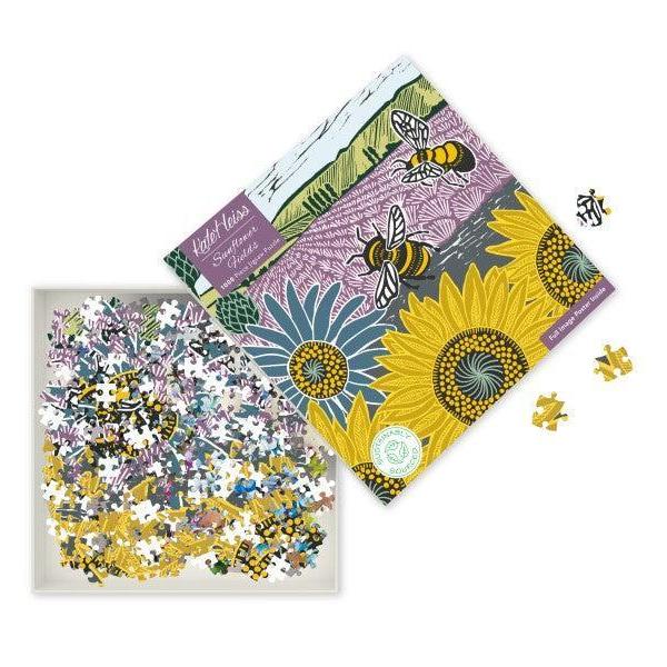 Sunflower Fields by Kate Heiss 1000 Piece Jigsaw Puzzle Flame Tree - for just $19.99! 