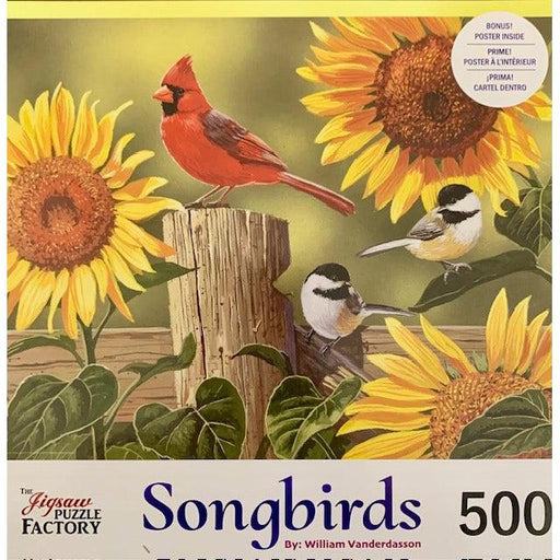 Sunflowers & Songbirds 500 Piece Jigsaw Puzzle Leap Year - for just $14.99! 