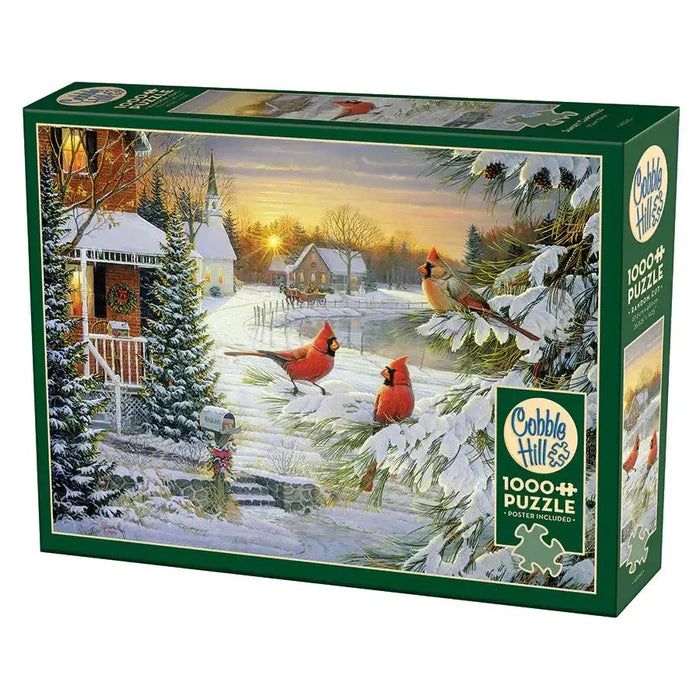 Sunset Cardinals 1000 Piece Jigsaw Puzzle Cobble Hill - for just $19.99! 