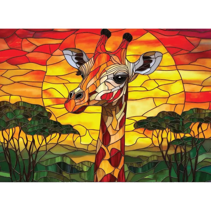 Sunset Giraffe 1000 Piece Jigsaw Puzzle Final Piece - for just $19.99! 