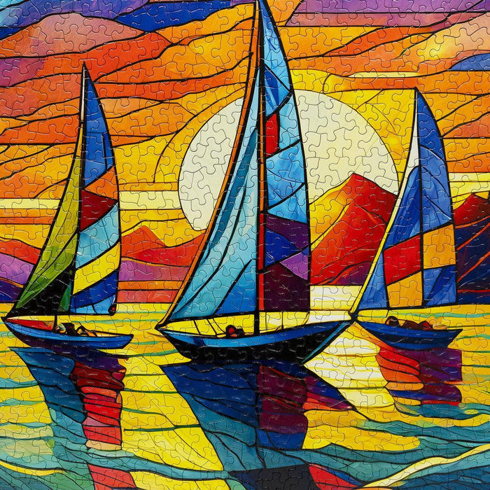 Sunset Sailing 500 Piece Jigsaw Puzzle Springbok - for just $17.99! 