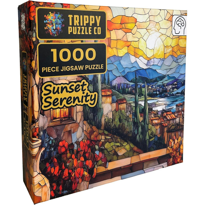 Sunset Serenity 1000 Piece Jigsaw Puzzle Trippy - for just $19.99! 