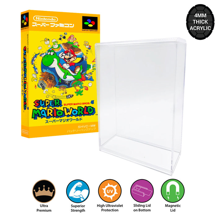 Acrylic Hard Case for SUPER FAMICOM Video Game Box (4mm thick, UV & Slide Bottom) - for just $24.99! 