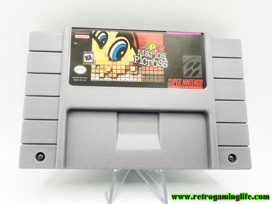 Super Mario Picross English SNES Reproduction Video Game Cart - for just $34.99! 