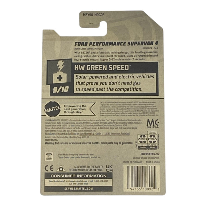 Hot Wheels Ford Performance Supervan 4 - HW Green Speed Series 9/10 - for just $1.79! 