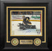Jeremy Swayman Glove Save Boston Bruins Autographed 8" x 10" Framed Hockey Photo - for just $119.99! 