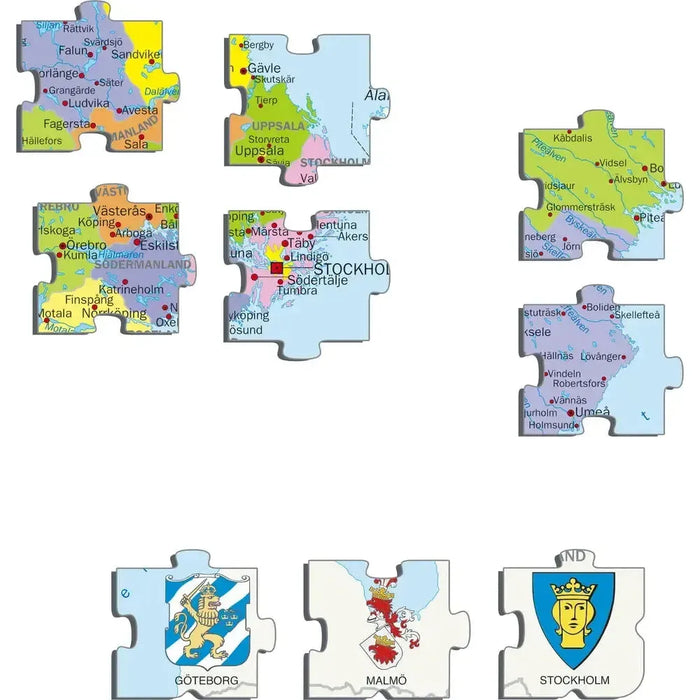 Sweden Map 70 Piece Tray Jigsaw Puzzle Larsen - for just $11.99! 