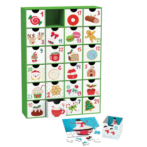 Sweet Christmas Advent Calendar - 24 Set of 50 Piece Mini Jigsaw Puzzles Eurographics - for just $44.99! 