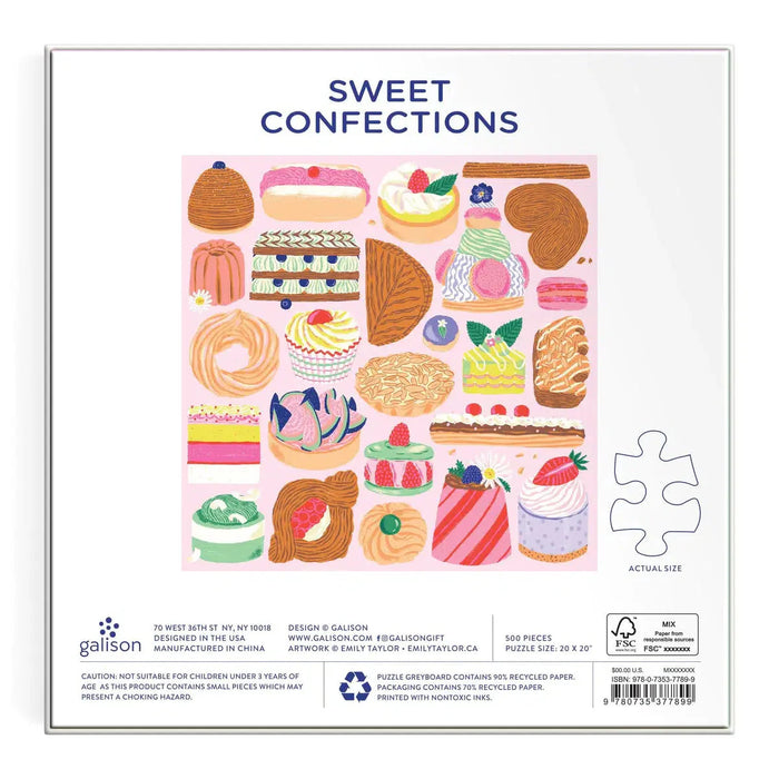 Sweet Confections 500 Piece Jigsaw Puzzle Galison - for just $17.99! 
