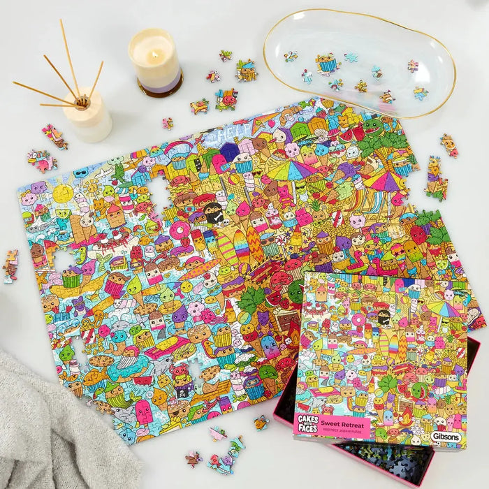Sweet Retreat "Cakes with Faces" 1000 Piece Jigsaw Puzzle Gibsons - for just $24.99! 