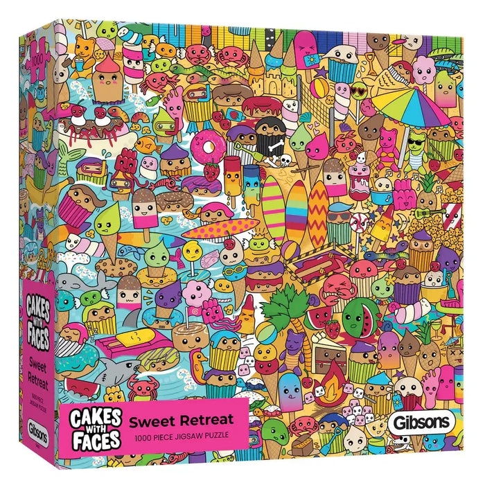 Sweet Retreat "Cakes with Faces" 1000 Piece Jigsaw Puzzle Gibsons - for just $24.99! 