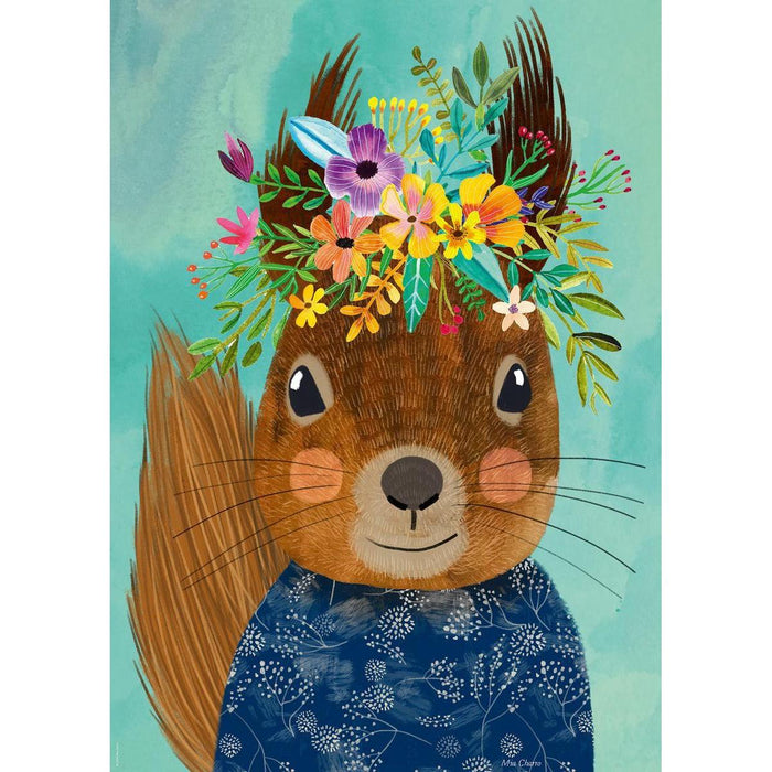 Sweet Squirrel Floral Friends 1000 Piece Jigsaw Puzzle Heye - for just $29.99! 