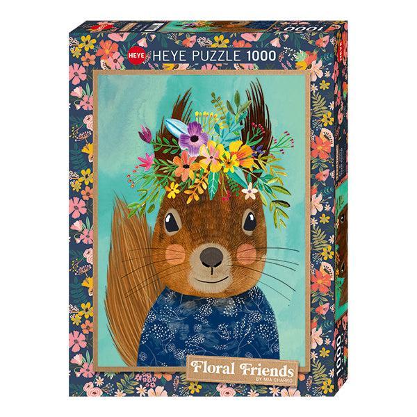 Sweet Squirrel Floral Friends 1000 Piece Jigsaw Puzzle Heye - for just $29.99! 