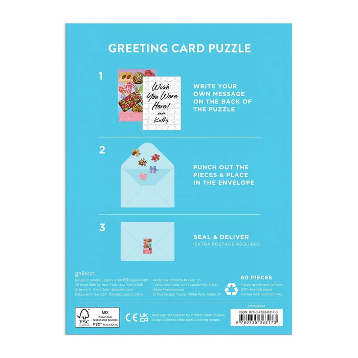 Sweets for the Sweet Greeting Card 60 Piece Jigsaw Puzzle Galison - for just $7.99! 
