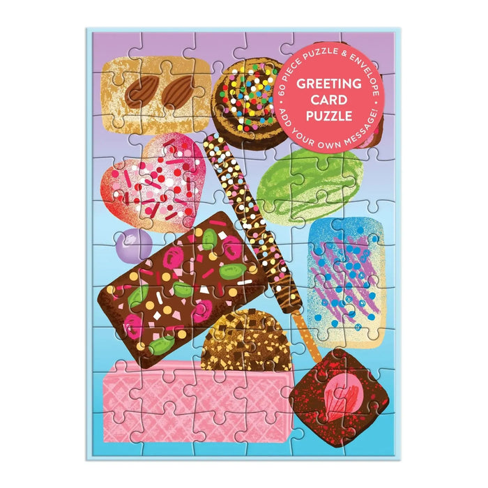 Sweets for the Sweet Greeting Card 60 Piece Jigsaw Puzzle Galison - for just $7.99! 