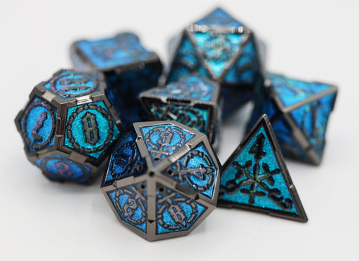 Crossed Swords: Sword of the Deep - Metal RPG Dice Set - for just $39.99! 