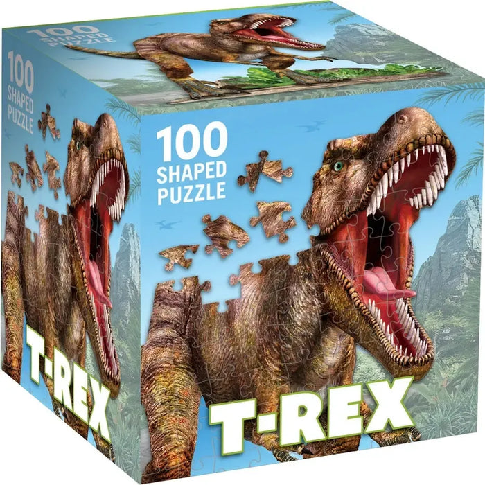 T-Rex 100 Piece Shaped Mini Jigsaw Puzzle MasterPieces - for just $7.99! 