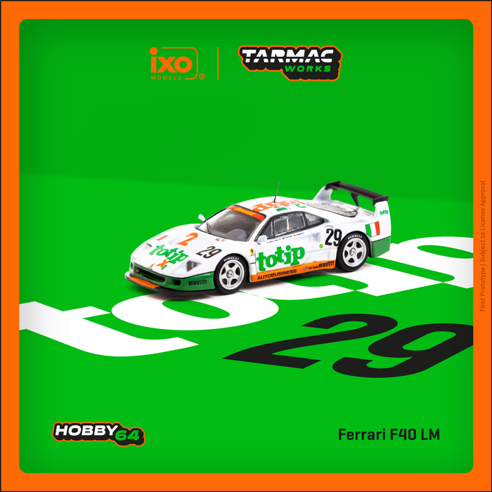 Tarmac Works Ferrari F40 LM 24h of Le Mans 1994 TOTIP T64-075-94LM29 1:64 - Just $32.99! Shop now at Retro Gaming of Denver