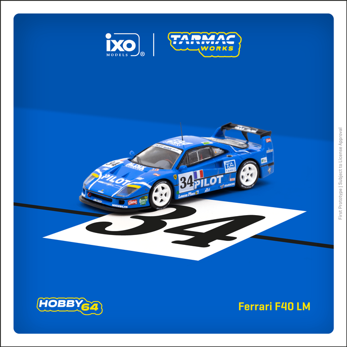 Tarmac Works Ferrari F40 LM 24h of Le Mans 1995 M Ferte T64-075-95LM34 1:64 - Premium Ferrari - Just $29.99! Shop now at Retro Gaming of Denver