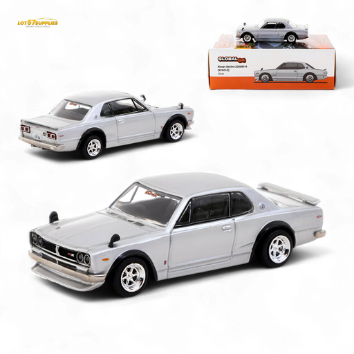 Tarmac Works Global64 Nissan Skyline 2000 GT-R in Silver 1:64 - for just $22.99! 