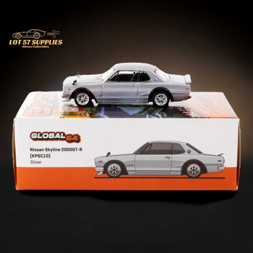 Tarmac Works Global64 Nissan Skyline 2000 GT-R in Silver T64G-043-SL 1:64 - Premium Nissan - Just $23.99! Shop now at Retro Gaming of Denver