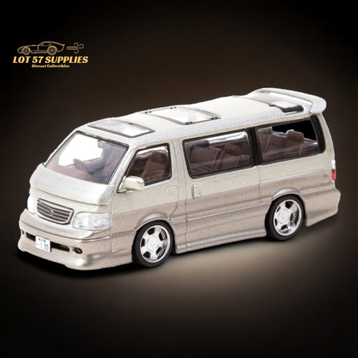Tarmac Works Toyota Hiace Wagon Custom in Silver/Brown 1:64 - Premium Toyota - Just $27.99! Shop now at Retro Gaming of Denver