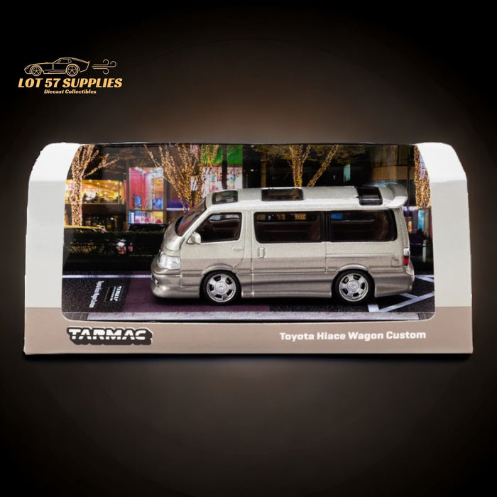 Tarmac Works Toyota Hiace Wagon Custom in Silver/Brown 1:64 - Just $27.99! Shop now at Retro Gaming of Denver