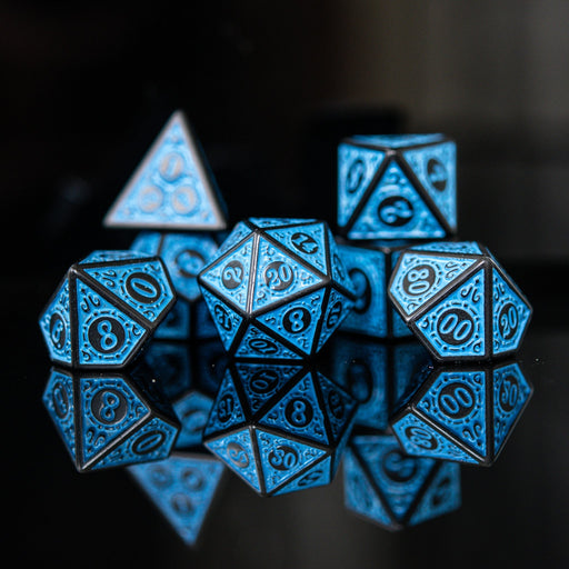 Temple Ruins Blue Acrylic Dice Set - Just $9.99! Shop now at Retro Gaming of Denver