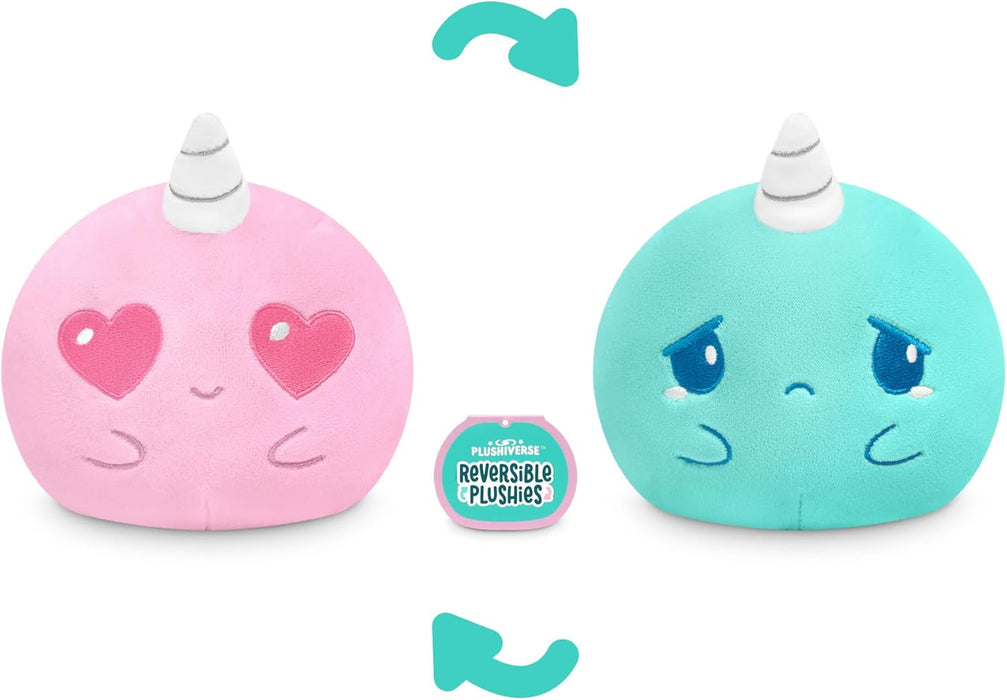 TeeTurtle Reversible Plushie: Lovestruck Narwhal - for just $10! 