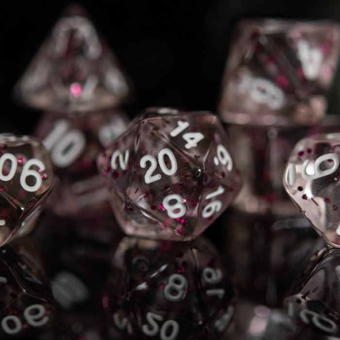 Think Pink Acrylic Dice Set - Just $9.99! Shop now at Retro Gaming of Denver