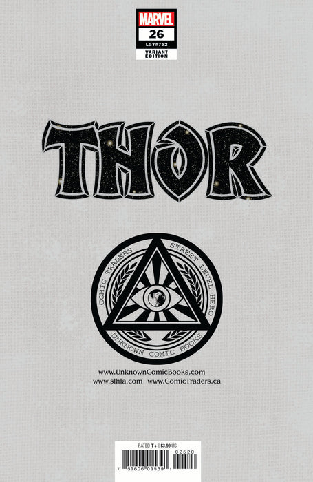 THOR #26 UNKNOWN COMICS TYLER KIRKHAM EXCLUSIVE VIRGIN VAR (06/08/2022) - for just $30! 