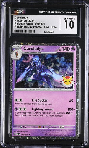 Ceruledge Pokemon Day Stamped Promo 040/091 CGC 10 - for just $12! 